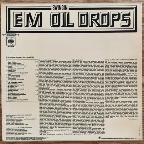 EMIL MANGELSDORFF - a Drop of Oil (CBS S63058)