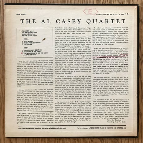 AL CASEY - The Al Casey Quartet (MOODSVILLE MVLPVol.12)