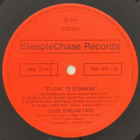 DUKE JORDAN - Flight to Denmark (STEEPLECHASE SCS-1011)