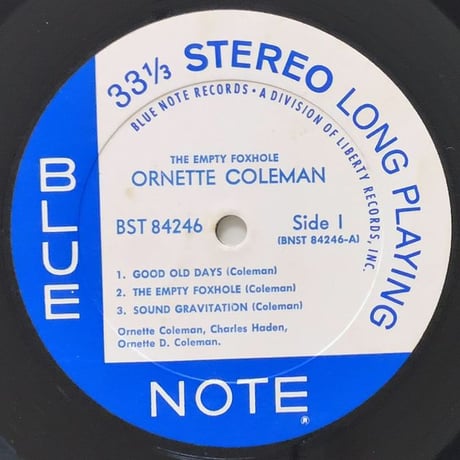 ORNETTE COLEMAN - The Empty Foxhole (BLUE NOTE BST84248)