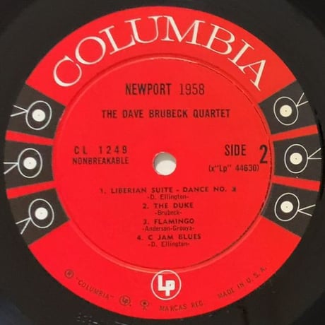 DAVE BRUBECK - Newport 1958 (COLUMBIA CL1249)