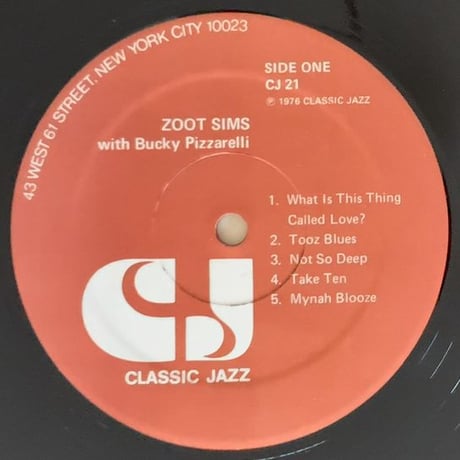 ZOOT SIMS - with Bucky Pizzarelli (CLASSIC JAZZ CJ21)