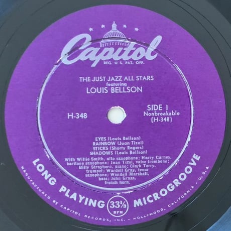 LOUIS BELLSON - Just Jazz All Stars (CAPITOL H348)
