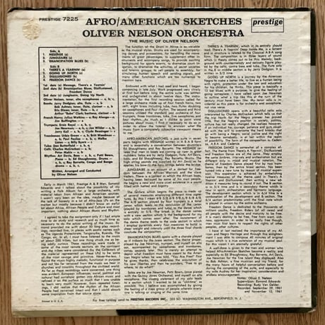 OLIVER NELSON - Afro/American Sketches (PRESTIGE PRLP7225)