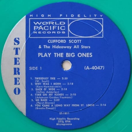 CLIFFORD SCOTT - Plays The Big Ones (WORLD PACIFIC ST-1811)