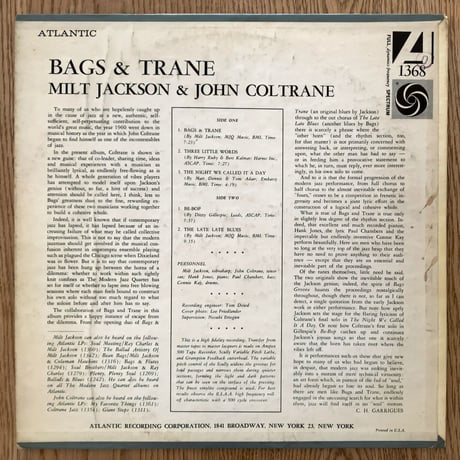 MILT JACKSON & JOHN COLTRANE - Bags & Trane (ATLANTIC 1368)