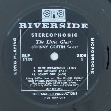 JOHNNY GRIFFIN - The Little Giant (RIVERSIDE RLP1149)