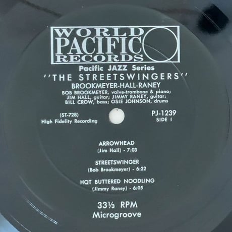 BOB BROOKMEYER, JIM HALL, JIMMY RANEY - Street Swingers (PACIFIC JAZZ PJ-1239)