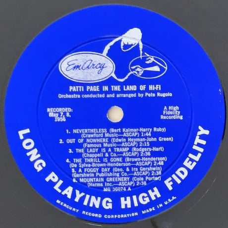 PATTI PAGE - in The Land of Hi-Fi (EMARCY MG36074)