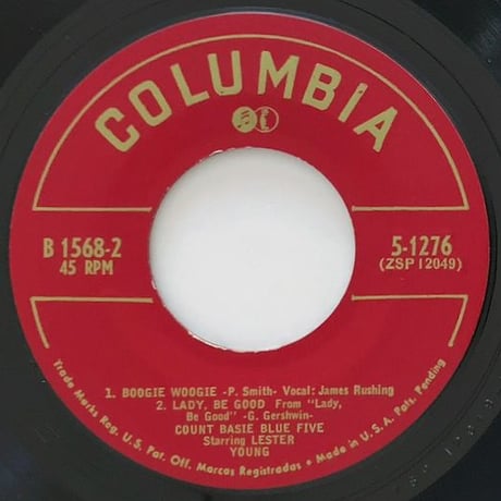 COUNT BASIE & LESTER YOUNG - The Count and Prez (COLUMBIA B-1568) 7inch EP