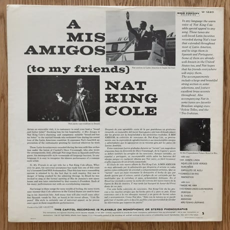 NAT KING COLE - A Mis Amigos (CAPITOL W1220)