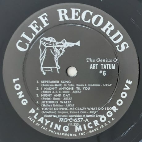 ART TATUM - The Genius of Art Tatum #6 (CLEF MGC-657)