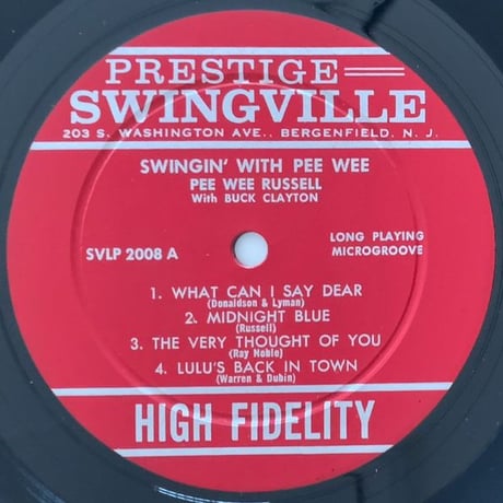 PEE WEE RUSSELL - Swingin' with Pee Wee (SWINGVILLE SVLP2008)