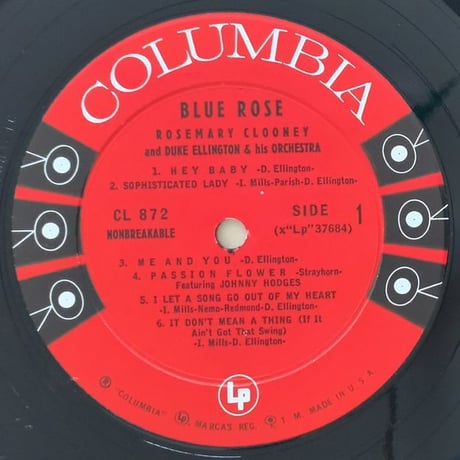 ROSEMARY CLOONEY & DUKE ELLINGTON - Blue Rose (COLUMBIA CL872)