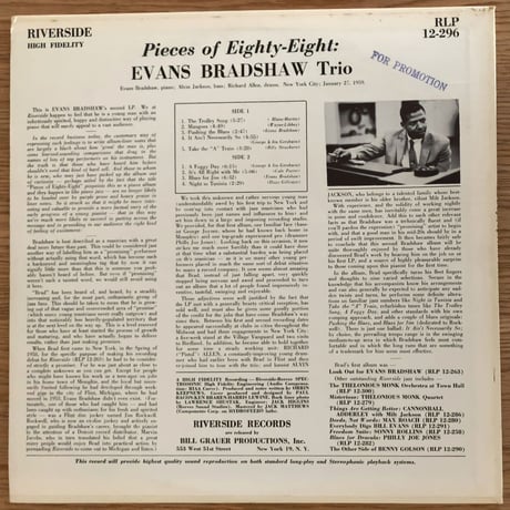 EVANS BRADSHAW - Pieces Of Eighty-Eight (RIVERSIDE RLP12-296)