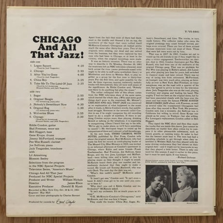 EDDIE CONDON, BUD FREEMAN, JACK TEAGARDEN, etc. - Chicago and All That Jazz! (VERVE V-8441)