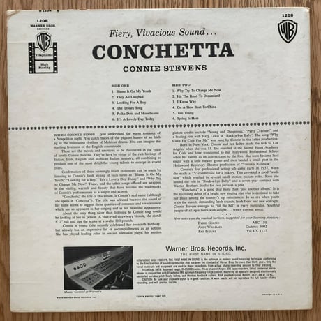 CONNIE STEVENS - Conchetta (WARNER BROS. W1208)
