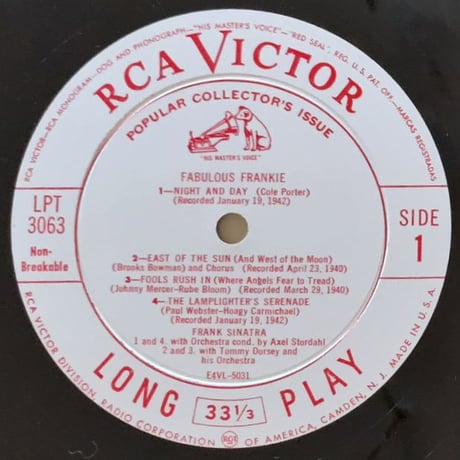 FRANK SINATRA - Fabulous Frankie (RCA VICTOR LPT3063)