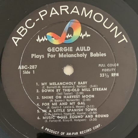 GEORGIE AULD - Plays For Melancholy Babies (ABC-PARAMOUNT ABC287)