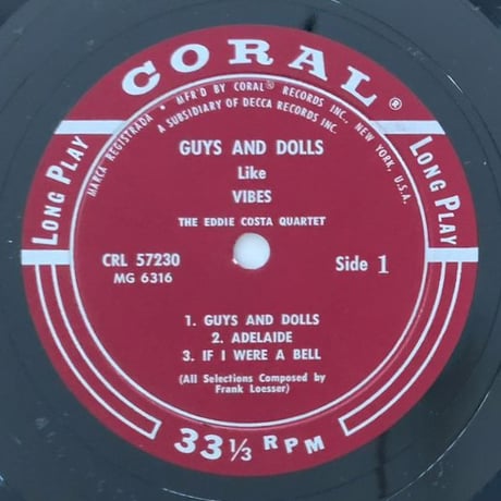 EDDIE COSTA - Boys and Dolls (CORAL CRL57320)