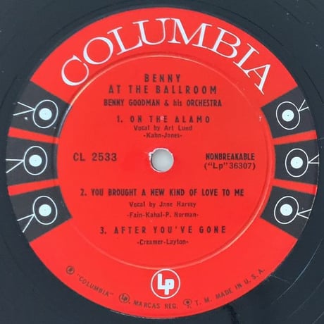 BENNY GOODMAN - Benny at The Ballroom (COLUMBIA CL2533)
