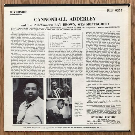 CANNONBALL ADDERLEY - and The Poll-Winners (RIVERSIDE RLP9355)