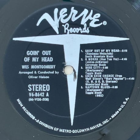WES MONTGOMERY - Goin' Out of My Head (VERVE V6-8642)