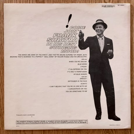 FRANK SINATRA - Swingin' Session!!! (CAPITOL W1491)