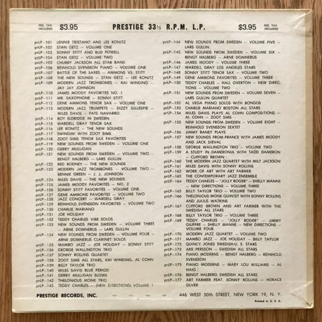 MARY LOU WILLIAMS / AL HAIG - Piano Moderns (PRESTIGE PRLP175)