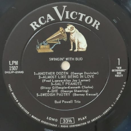 BUD POWELL - Swingin' with Bud (RCA VICTOR LPM1507)