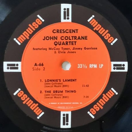 JOHN COLTRANE - Crescent (impulse! A-66)