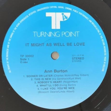 ANN BURTON - It Might as Well be Love (TURNING POINT TP300002)
