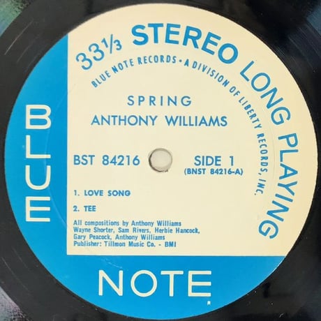 ANTHONY WILLIAMS - Spring (BLUE NOTE BST84216) LIBERTY