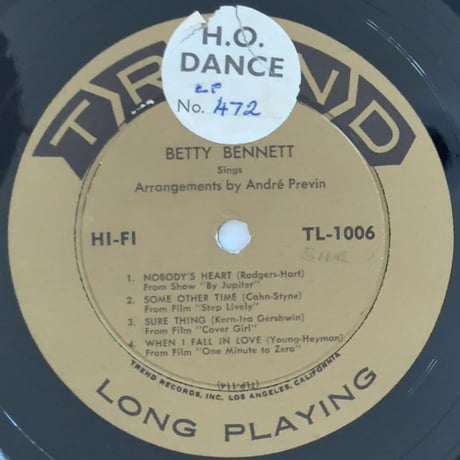 BETTY BENNETT - Betty Bennett (TREND TL-1006)