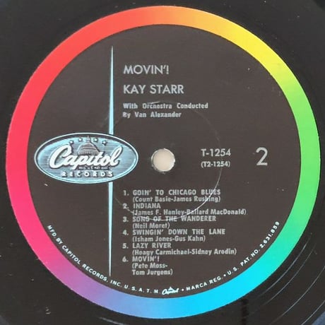 KAY STARR - Movin'! (CAPITOL T1254)