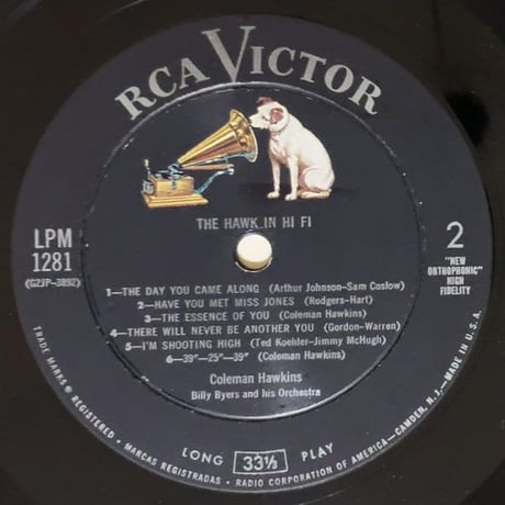 COLEMAN HAWKINS - The Hawk in Hi Fi (RCA VICTOR LPM1281)