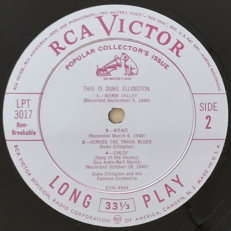 DUKE ELLINGTON - This is (RCA VICTOR LPT3017)