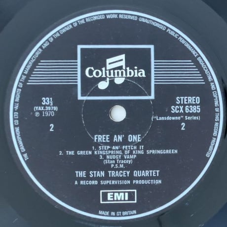 STAN TRACEY - Free An' One (COLUMBIA SCX6385)