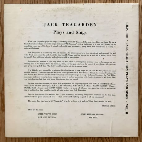 JACK TEAGARDEN - Meet The New Jack Teagarden Vol.2 (URANIA UJLP1002)