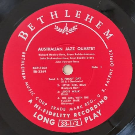 AUSTRALIAN JAZZ QUARTET - The Australian Jazz Quartet (BETHLEHEM BCP1031)
