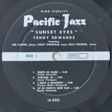 TEDDY EDWARDS - Sunset Eyes (PACIFIC JAZZ PJ-14)