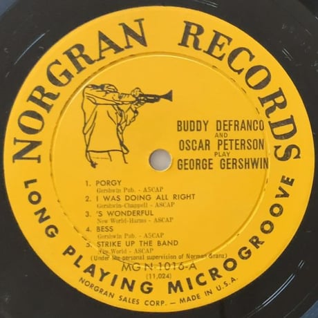 BUDDY DeFRANCO & OSCAR PETERSON - Play George Gershwin (NORGRAN MGN-1016)