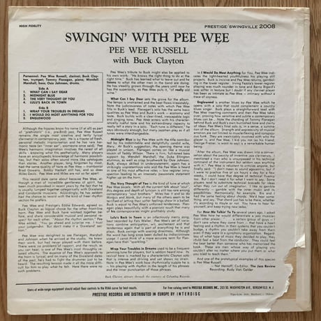 PEE WEE RUSSELL - Swingin' with Pee Wee (SWINGVILLE SVLP2008)