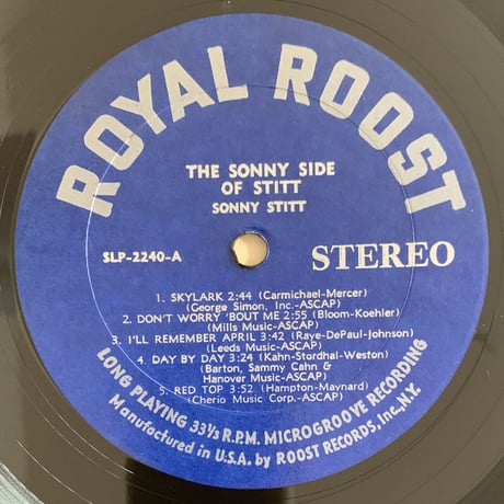 SONNY STITT - The Sonny Side Of Stitt (ROOST SLP2240)