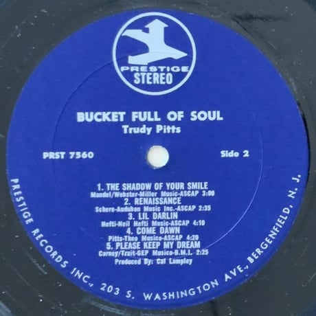 TRUDY PITTS - a Bucketful of Soul (PRESTIGE PRST7560)