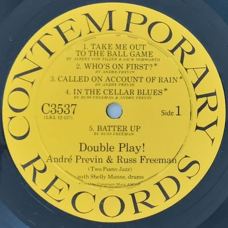 ANDRE PREVIN & RUSS FREEMAN - Double Play! (CONTEMPORARY C3537)