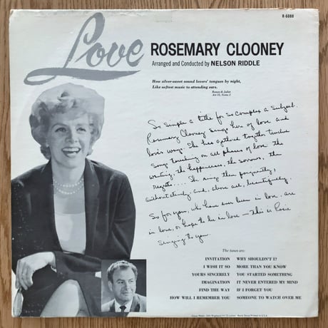 ROSEMARY CLOONEY - Love (REPRISE R6088) Promo