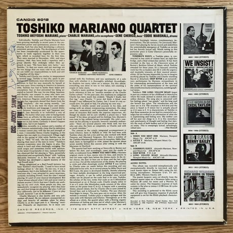 TOSHIKO MARIANO - Toshiko Mariano Quartet (CANDID CJM8012)