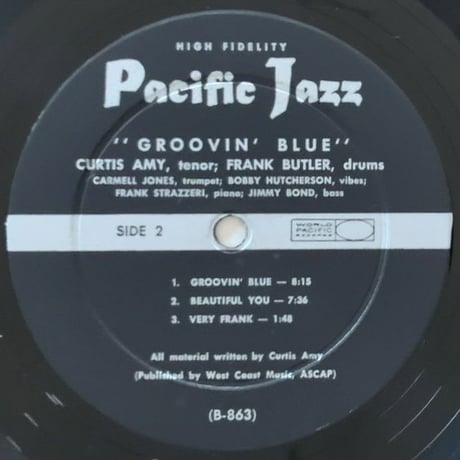 CURTIS AMY & FRANK BUTLER - Groovin' Blues (PACIFIC JAZZ PJ-19)