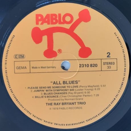RAY BRYANT - All Blues (PABLO 2310 820)